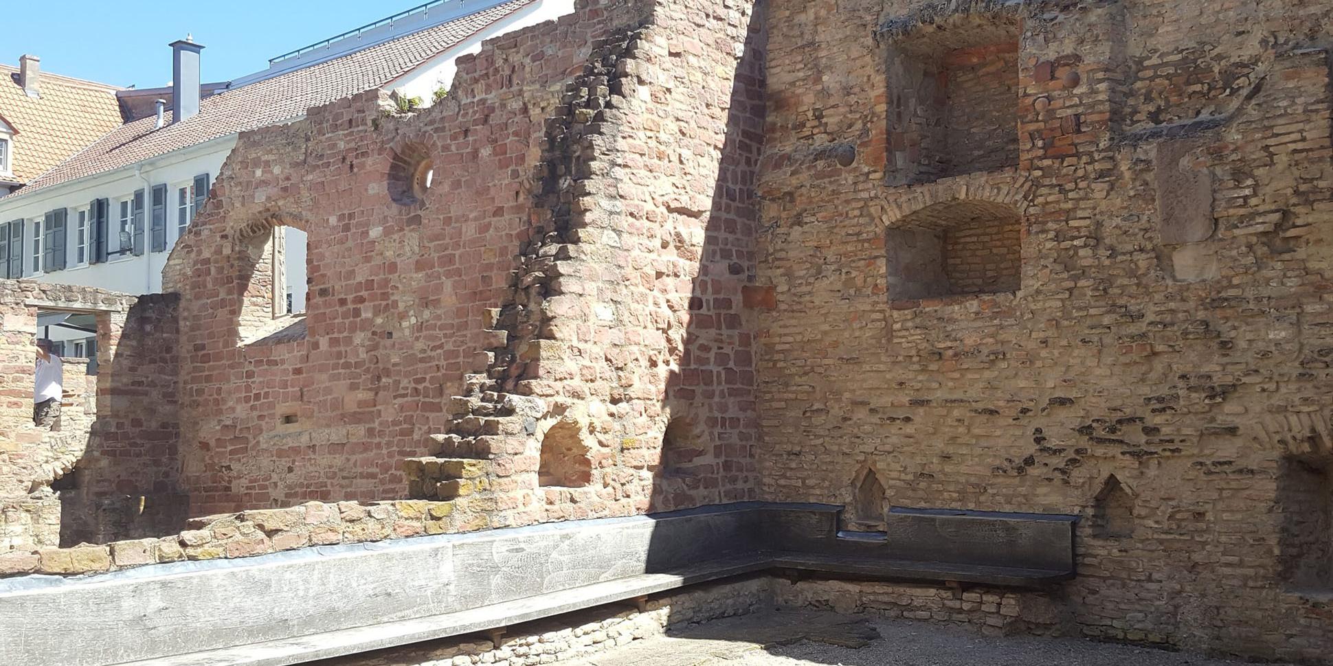 Die Ruinen der Synagoge in Speyer